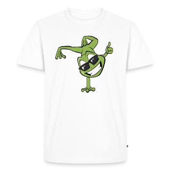 Circus Frog Handstand - Men's Premium Organic T-Shirt - white - Front - Nico (187cm)