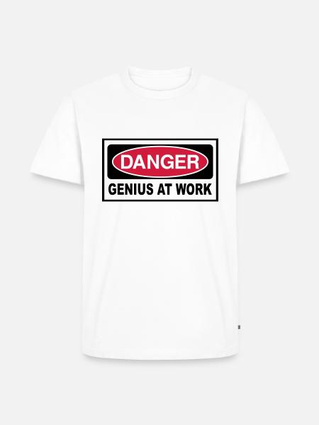 Genie - Männer Premium Bio T-Shirt - Weiß