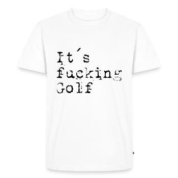 son putain de golf noir - T-shirt Premium bio Homme - blanc - Devant - Nico (187cm)