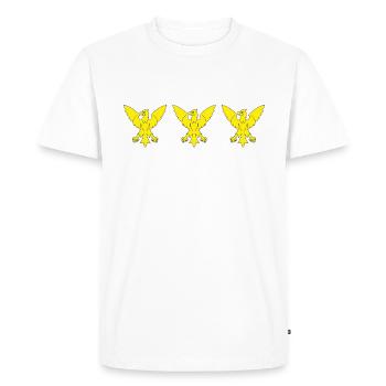 Aigle du Caernarfonshire - T-shirt Premium bio Homme - blanc - Devant - Nico (187cm)