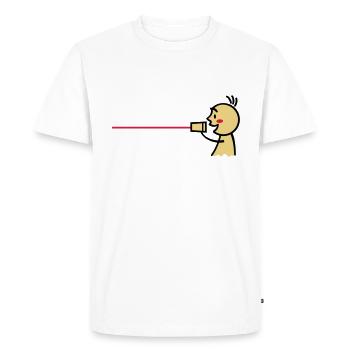 love tin can telephone couple shirt - boy - Männer Premium Bio T-Shirt - Weiß - Vorne - Nico (187cm)