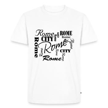 Rome - Men's Premium Organic T-Shirt - white - Front - Nico (187cm)