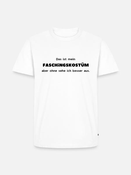 Faschingskostüm Ohne - Männer Premium Bio T-Shirt - Weiß