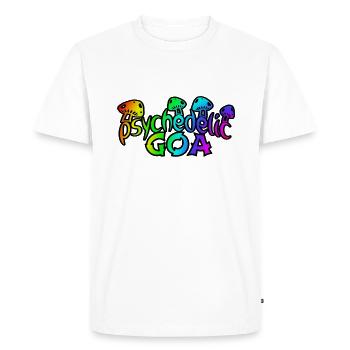 Psy Goa Psytrance - T-shirt Premium bio Homme - blanc - Devant - Nico (187cm)