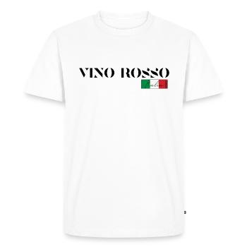 VINO ROSSO ITALIA RED WINE ITALY HOLIDAYS (b) - Men's Premium Organic T-Shirt - white - Front - Nico (187cm)