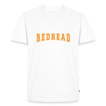 Dibs on the redhead - St Patrick's Day saying - Men's Premium Organic T-Shirt - white - Front - Nico (187cm)