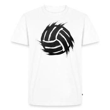 Volley-ball beach volley - T-shirt Premium bio Homme - blanc - Devant - Nico (187cm)