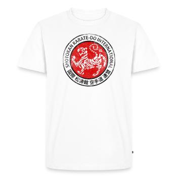 Karate Shotokan Logo Martial Art Gym MMA - Men's Premium Organic T-Shirt - white - Front - Nico (187cm)