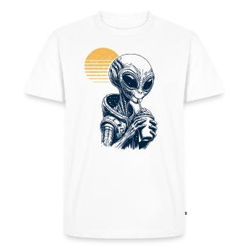 Neige fondue extraterrestre - T-shirt Premium bio Homme - blanc - Devant - Nico (187cm)