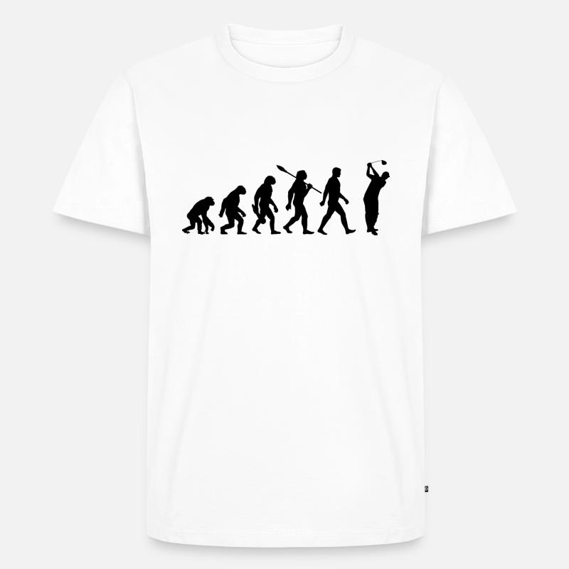 Evolution Golf - Golfer - Men's Premium Organic T-Shirt - white