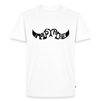 Moustache - T-shirt Premium bio Homme - blanc - Devant - Nico (187cm)