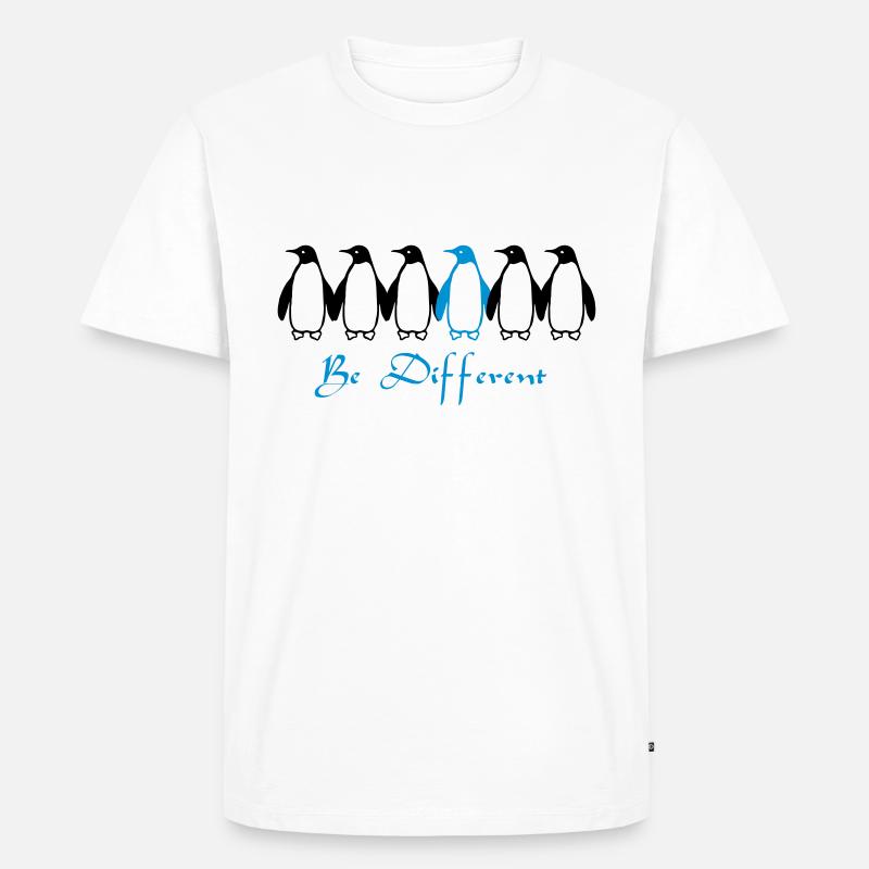 Be Different - Männer Premium Bio T-Shirt - Weiß