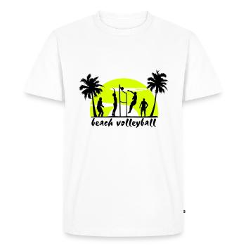 beach volleyball - Men's Premium Organic T-Shirt - white - Front - Nico (187cm)