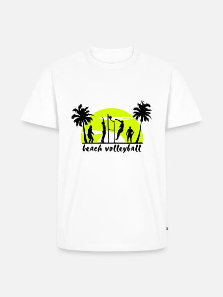 beach volleyball - Männer Premium Bio T-Shirt - Weiß