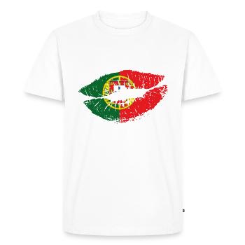 Mouth Portugal - Men's Premium Organic T-Shirt - white - Front - Nico (187cm)