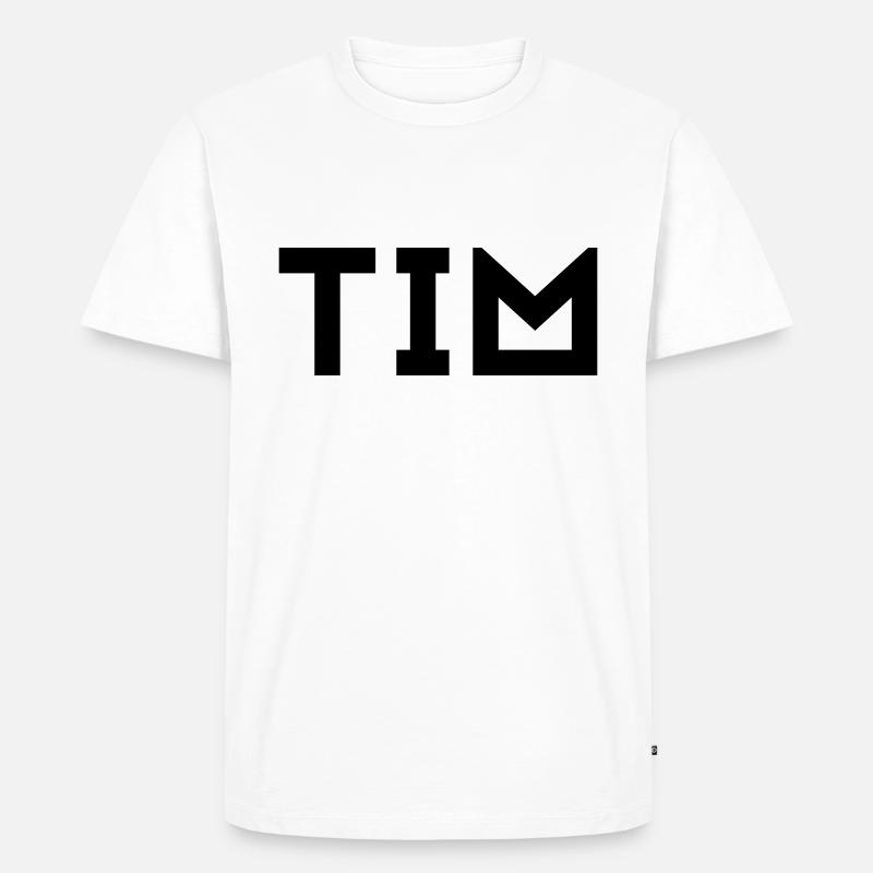 Vorname Tim - Männer Premium Bio T-Shirt - Weiß