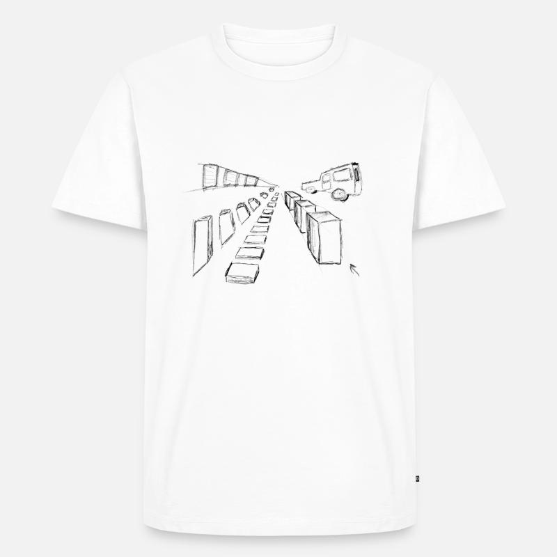 perspective master for bright - Männer Premium Bio T-Shirt - Weiß