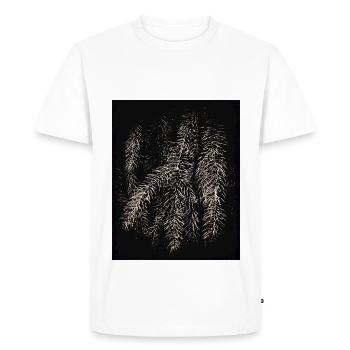 Pines Black - Men's Premium Organic T-Shirt - white - Front - Nico (187cm)
