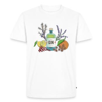 GIN - T-shirt Premium bio Homme - blanc - Devant - Nico (187cm)