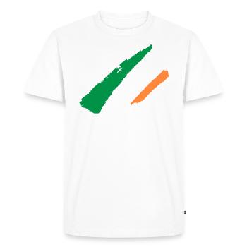 Drapeau de l’Irlande - Vintage - T-shirt Premium bio Homme - blanc - Devant - Nico (187cm)