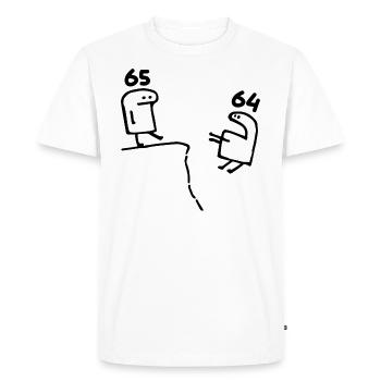 65 ans - Cadeau 65e Anniversaire Amusant 65 ans - T-shirt Premium bio Homme - blanc - Devant - Nico (187cm)