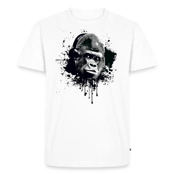 gorille - T-shirt Premium bio Homme - blanc - Devant - Nico (187cm)
