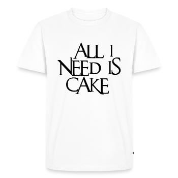 Gâteau - T-shirt Premium bio Homme - blanc - Devant - Nico (187cm)