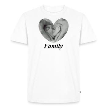 Famille de coeur - T-shirt Premium bio Homme - blanc - Devant - Nico (187cm)