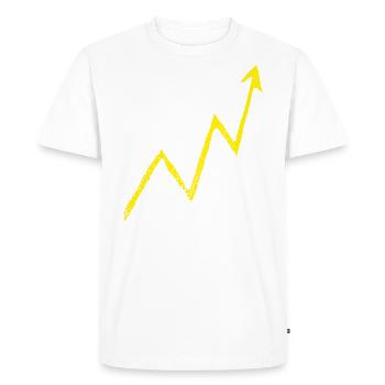 Electric Flash - Men's Premium Organic T-Shirt - white - Front - Nico (187cm)