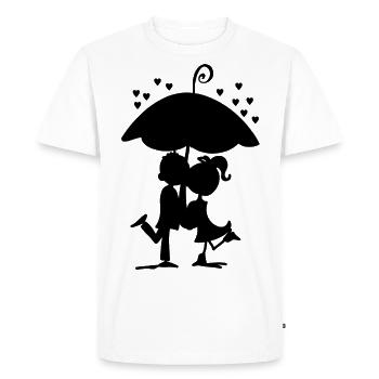 Danse de couple Chers amoureux Cohésion - T-shirt Premium bio Homme - blanc - Devant - Nico (187cm)