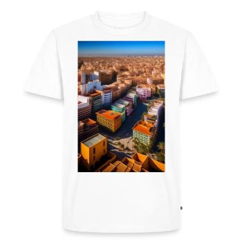 Casablanca city morocco view from the sky - T-shirt Premium bio Homme - blanc - Devant - Nico (187cm)