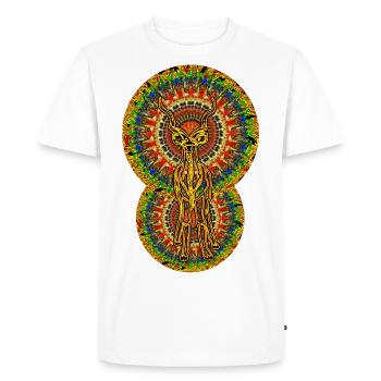 African Heritage 2023 07 Kudu - Men's Premium Organic T-Shirt - white - Front - Nico (187cm)