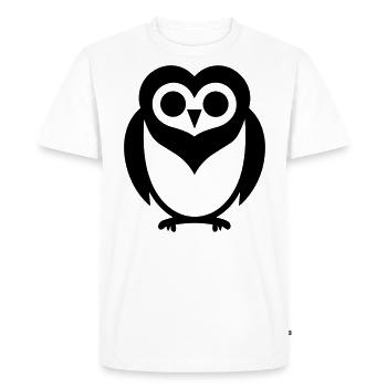 Petite chouette - T-shirt Premium bio Homme - blanc - Devant - Nico (187cm)