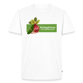 Allotment gardeners with passion - Men's Premium Organic T-Shirt - white - Front - Nico (187cm)