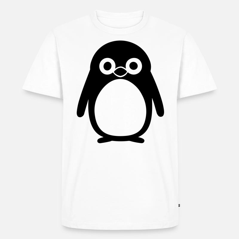 Pinguin - Männer Premium Bio T-Shirt - Weiß