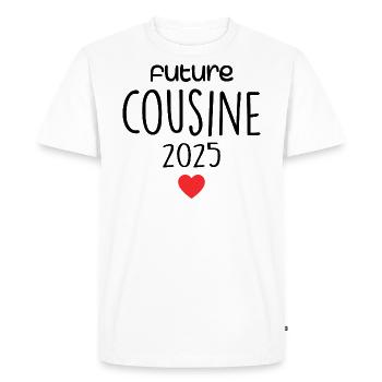 Cadeau Futur Cousine - T-shirt Premium bio Homme - blanc - Devant - Nico (187cm)