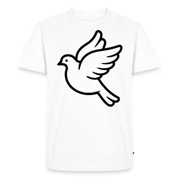 Colombe - T-shirt Premium bio Homme - blanc - Devant - Nico (187cm)