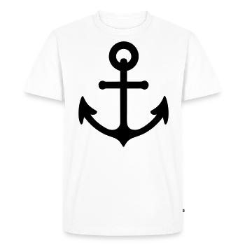 Anchor - Men's Premium Organic T-Shirt - white - Front - Nico (187cm)