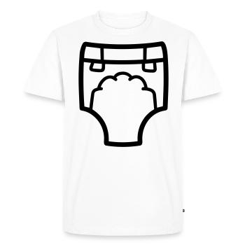 Couche - T-shirt Premium bio Homme - blanc - Devant - Nico (187cm)