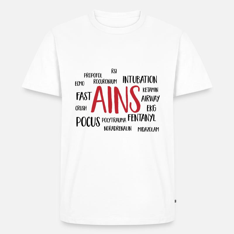 ains cloud - Männer Premium Bio T-Shirt - Weiß