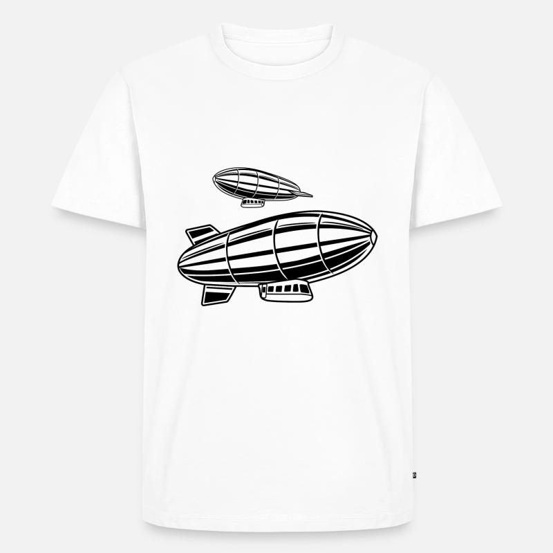 Zeppelin - Männer Premium Bio T-Shirt - Weiß