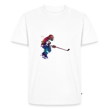 art hockey sport - T-shirt Premium bio Homme - blanc - Devant - Nico (187cm)