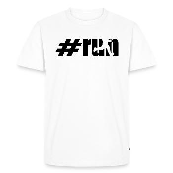 run man 2 colours - T-shirt Premium bio Homme - blanc - Devant - Nico (187cm)