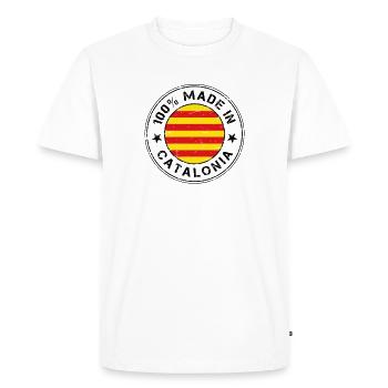 Made in Catalonia Catalan flag flag - Men's Premium Organic T-Shirt - white - Front - Nico (187cm)