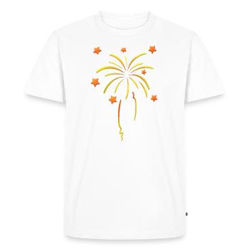 Dessins de feux d’artifice - T-shirt Premium bio Homme - blanc - Devant - Nico (187cm)