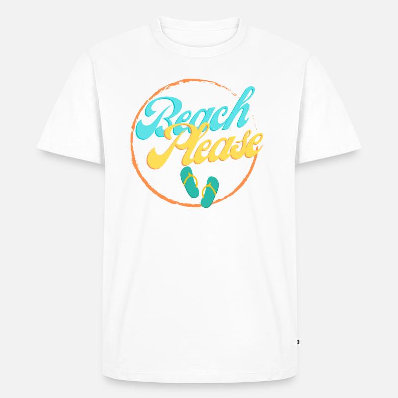 Strand bitte - Männer Premium Bio T-Shirt - Weiß