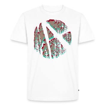 Hologramme Anarchie / Symbole 3D - T-shirt Premium bio Homme - blanc - Devant - Nico (187cm)