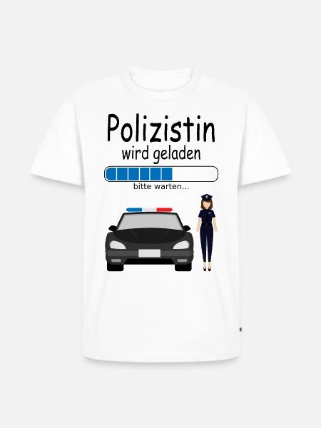Polizistin Ausbildung Angehende werdene zukünftige - Männer Premium Bio T-Shirt - Weiß