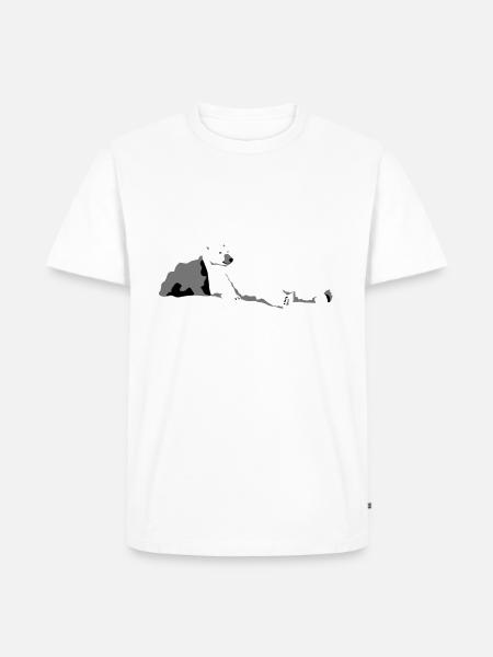Eisbär - Männer Premium Bio T-Shirt - Weiß