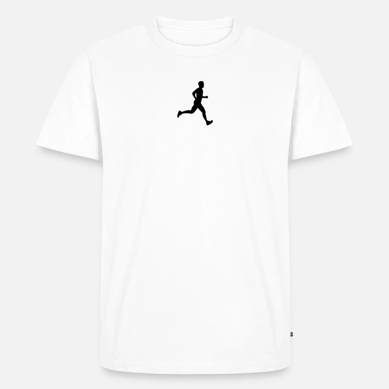 LÄUFT! Mann - Männer Premium Bio T-Shirt - Weiß